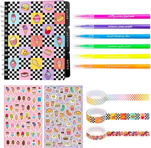 Fashion Angels Yummy Gummies Graphic Journal Set, Includes Sketch Book, Sticker Sheets, Writing Essentials, Tape & More, Ideal for Kids & Teens in Saudi Arabia