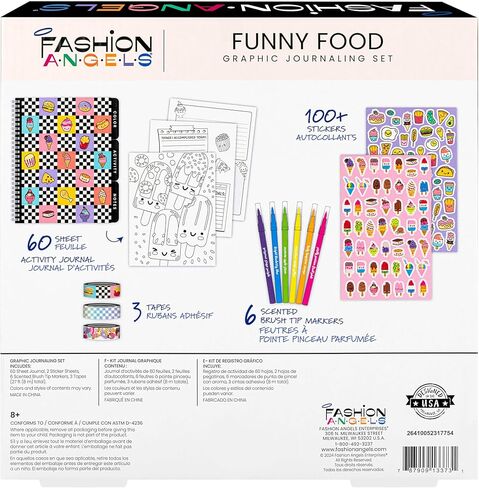Fashion Angels Yummy Gummies Graphic Journal Set, Includes Sketch Book, Sticker Sheets, Writing Essentials, Tape & More, Ideal for Kids & Teens in Saudi Arabia