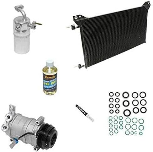 A/C Compressor Kit with Condenser - P-Nut Fitting at 12 - Compatible with 1999-2001 Chevy Silverado 1500 4.8L / 5.3L V8 in Saudi Arabia