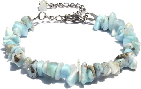 Healing Crystals Clear Quartz Bracelet - White Crystal Chakra Energy Stone Bracelets for Women, Onesmek Handmade Irregular Gemstone Chip Bracelet Jewelry Gifts for Meditation and Spiritual Clarity in Saudi Arabia