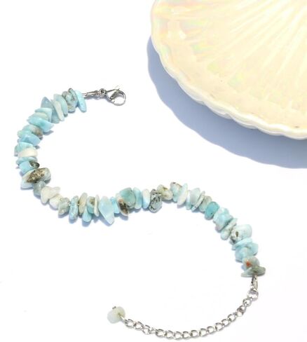 Healing Crystals Clear Quartz Bracelet - White Crystal Chakra Energy Stone Bracelets for Women, Onesmek Handmade Irregular Gemstone Chip Bracelet Jewelry Gifts for Meditation and Spiritual Clarity in Saudi Arabia