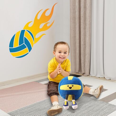 Cute Soccer Ball Plush Toy Pillow, Soft Stuffed Animal Sports Decor Gift for Boys Kids Room, Adorable Soccer Throw Pillow for Birthday (11 inch) in Kuwait