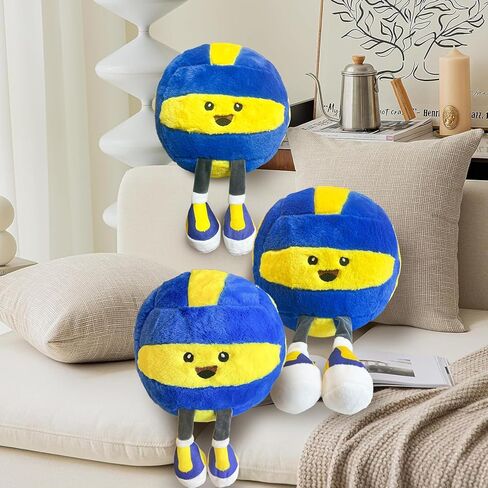 Cute Soccer Ball Plush Toy Pillow, Soft Stuffed Animal Sports Decor Gift for Boys Kids Room, Adorable Soccer Throw Pillow for Birthday (11 inch) in Kuwait