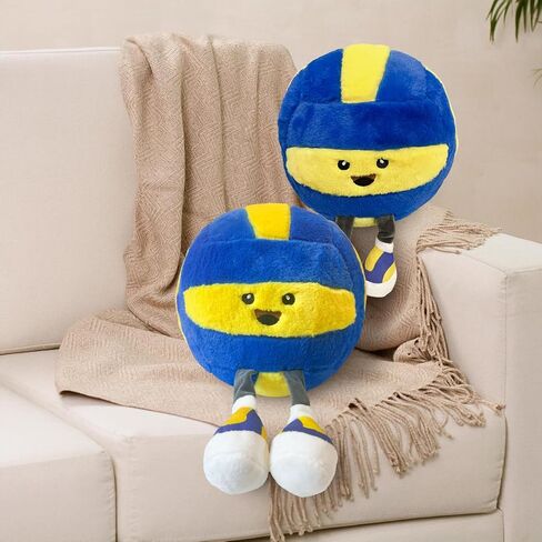 Cute Soccer Ball Plush Toy Pillow, Soft Stuffed Animal Sports Decor Gift for Boys Kids Room, Adorable Soccer Throw Pillow for Birthday (11 inch) in Kuwait