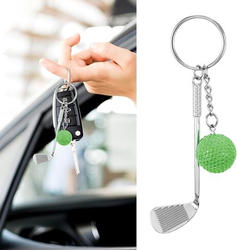 Golf Keychain, Metal Key Chain, Keychain Accessories Funny Golf Ball Keychains Suitable for Women Men Golf Ball Lovers (Blue) in Saudi Arabia