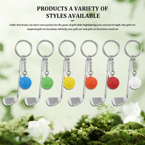 Golf Keychain, Metal Key Chain, Keychain Accessories Funny Golf Ball Keychains Suitable for Women Men Golf Ball Lovers (Blue) in Saudi Arabia