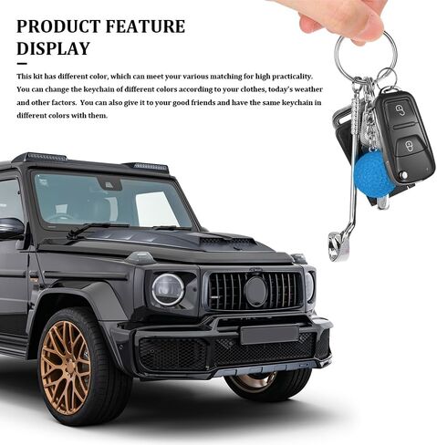 Golf Keychain, Metal Key Chain, Keychain Accessories Funny Golf Ball Keychains Suitable for Women Men Golf Ball Lovers (Blue) in Kuwait