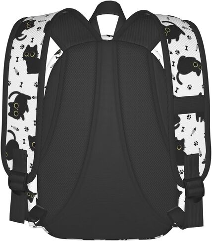 Cute Black Cat Fish Bones Multipurpose School Bag Bookbag for Teenage Boys Girls Daily Backpack in Kuwait