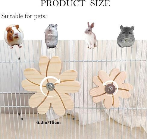 Chinchilla Chew Toys - Natural Wood Rotating Cage Accessories for Teeth Grinding | Interactive Hanging Exercise Toy with Safe Chew Design | Chinchilla Cage Toys for Playtime & Dental Health in Kuwait