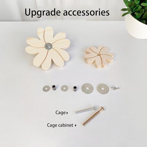 Chinchilla Chew Toys - Natural Wood Rotating Cage Accessories for Teeth Grinding | Interactive Hanging Exercise Toy with Safe Chew Design | Chinchilla Cage Toys for Playtime & Dental Health in Kuwait