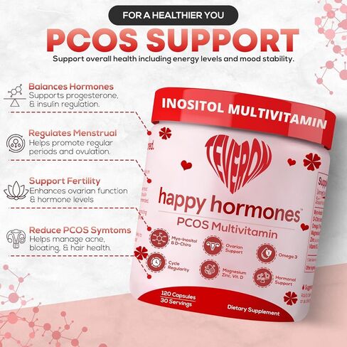 Happy Hormones PCOS Multivitamin-Myo-Inositol & D-Chiro Inositol 40: 1 ملحق- in Kuwait