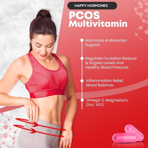 Happy Hormones PCOS Multivitamin-Myo-Inositol & D-Chiro Inositol 40: 1 ملحق- in Kuwait