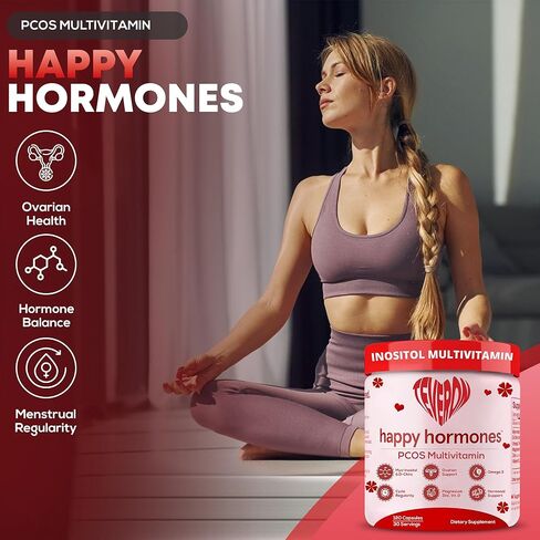 Happy Hormones PCOS Multivitamin-Myo-Inositol & D-Chiro Inositol 40: 1 ملحق- in Kuwait
