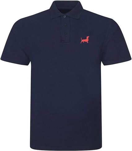 Men's Casual Polo Shirt Dachshund Dog Embroidered Short Sleeve Golf Polo-Shirts in Saudi Arabia