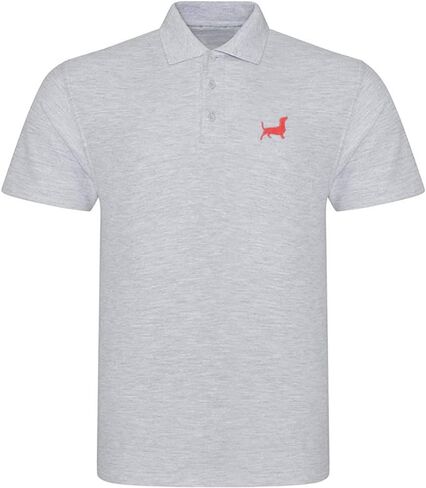Men's Casual Polo Shirt Dachshund Dog Embroidered Short Sleeve Golf Polo-Shirts in Saudi Arabia