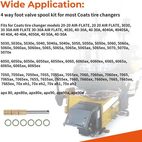 طقم إعادة بناء Autovic Spool for Coats Changer ، دواسة القدم 4 Way Valve Kit تحل محل 8181986 181986 8184369 81843961 in Saudi Arabia