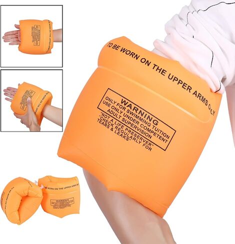 2 PCS ARM FLOATIES نطاقات الذراع سباحة قابلة للنفخ الأكمام الأكمام حلقات السباحة (وردي) in Kuwait