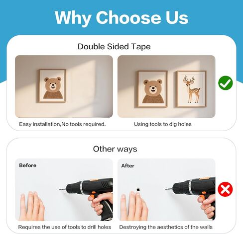 Double Sided Adhesive Foam Tape,2 Sided Mounting Tape ,double stick Removable Heavy Duty for Walls , Square (1.57" across) & Round (1.18" diameter) Pads, Waterproof Double Sided Sticky Pads in Office in Kuwait