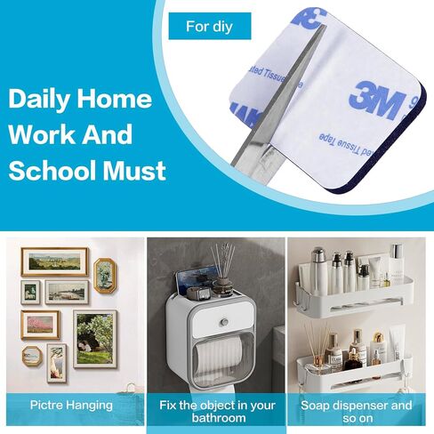 Double Sided Adhesive Foam Tape,2 Sided Mounting Tape ,double stick Removable Heavy Duty for Walls , Square (1.57" across) & Round (1.18" diameter) Pads, Waterproof Double Sided Sticky Pads in Office in Kuwait