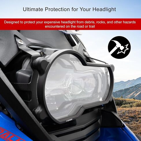 TUSK QUICE relect headlight guard shield shield guard متوافق مع BMW R1200GS/Adventure 2013-2018/R1250GS/Adventure 2019-2023 in Saudi Arabia