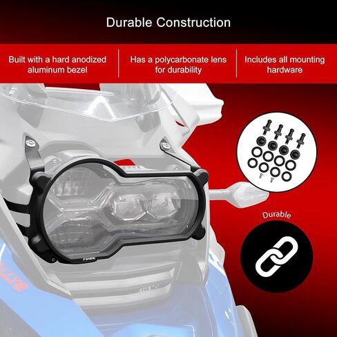 TUSK QUICE relect headlight guard shield shield guard متوافق مع BMW R1200GS/Adventure 2013-2018/R1250GS/Adventure 2019-2023 in Saudi Arabia