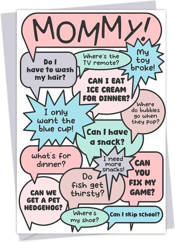 Honeyplum Funny Mothers Day Card For Wife, Daughter - Hilarious Gift From Husband to Moms or Daughters With Young Children - 4 x 6 Inches in Saudi Arabia