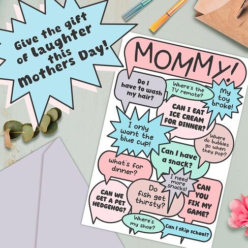 Honeyplum Funny Mothers Day Card For Wife, Daughter - Hilarious Gift From Husband to Moms or Daughters With Young Children - 4 x 6 Inches in Saudi Arabia