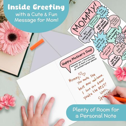 Honeyplum Funny Mothers Day Card For Wife, Daughter - Hilarious Gift From Husband to Moms or Daughters With Young Children - 4 x 6 Inches in Saudi Arabia