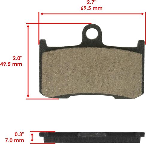 Caltric Front and Rear Brake Pads Compatible with Victory Kingpin/Magnum 2010-2017/2203679 2204196 in Saudi Arabia