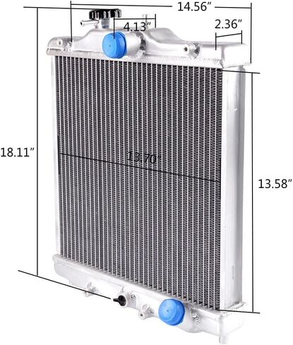 G-Plus 2 Row 42mm 42mm Aluminium Chaiator ، متوافق مع 1992-2000 Honda Civic B16A B18C Type R (In/Out 32mm) Cull Maving Radiator Stop STOP in Kuwait