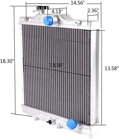 G-PLUS 2 ROW 42mm Aluminum Radiator, Compatible with 1992-2000 Honda Civic B16A B18C Type R (In/Out 32mm) Full Aluminum Racing Radiator Stop Leak in Saudi Arabia