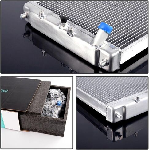 G-PLUS 2 ROW 42mm Aluminum Radiator, Compatible with 1992-2000 Honda Civic B16A B18C Type R (In/Out 32mm) Full Aluminum Racing Radiator Stop Leak in Saudi Arabia