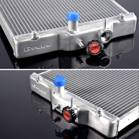 G-PLUS 2 ROW 42mm Aluminum Radiator, Compatible with 1992-2000 Honda Civic B16A B18C Type R (In/Out 32mm) Full Aluminum Racing Radiator Stop Leak in Saudi Arabia