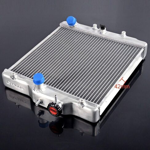 G-PLUS 2 ROW 42mm Aluminum Radiator, Compatible with 1992-2000 Honda Civic B16A B18C Type R (In/Out 32mm) Full Aluminum Racing Radiator Stop Leak in Saudi Arabia