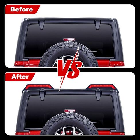 High Mount Brake Light for Jeep Wrangler JK 2007-2018 Brake Light/Driving light/Turn Signal Light/Reversing Light Rear Roof High Wing Tail Light in Saudi Arabia
