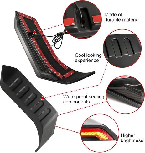 High Mount Brake Light for Jeep Wrangler JK 2007-2018 Brake Light/Driving light/Turn Signal Light/Reversing Light Rear Roof High Wing Tail Light in Saudi Arabia