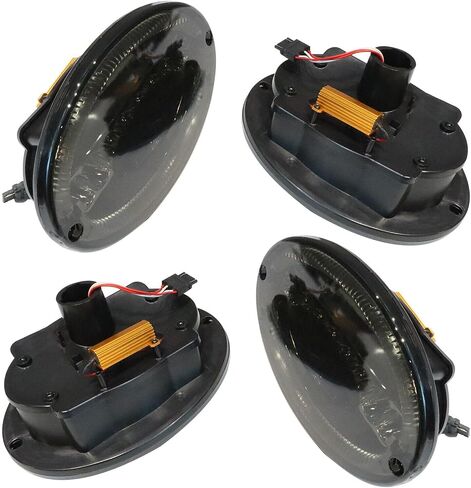 4 PCS LED LED Tail Lights مجموعة متوافقة مع 1997-2004 Corvette C5 ، مصابيح فرامل إشارة المنعطف الخلفي مع المقاومات - أسود in Saudi Arabia