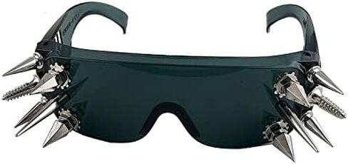 Spike Punk Rock Sunglasses Cool Blue/Black/Red/Green Glasses Girl Womens in Kuwait