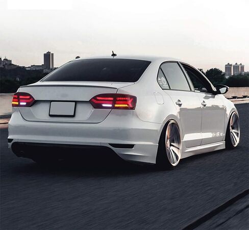 Vland LED LED Tail Lights متوافقة مع Jetta 2011-2014 Sagitar 12-14 (غير مناسب Gli & LED) ، مجموعة مصباح خلفي كامل L/ضوء الضباب الأيسر مع دخان متتابع/ملون in Saudi Arabia