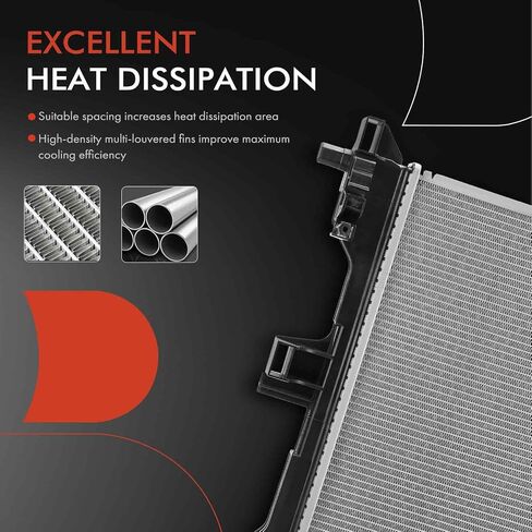 A-Premium Engine Coolant Radiator Assembly Compatible with Fiat 500X 2019-2021 & Jeep BU Series Renegade 2019-2022, 1.3L in Saudi Arabia