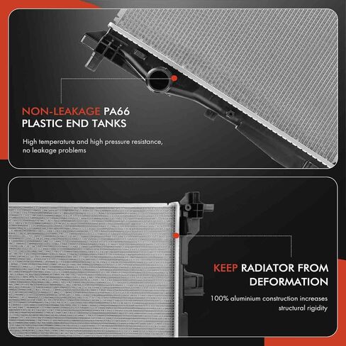 A-Premium Engine Coolant Radiator Assembly Compatible with Fiat 500X 2019-2021 & Jeep BU Series Renegade 2019-2022, 1.3L in Saudi Arabia