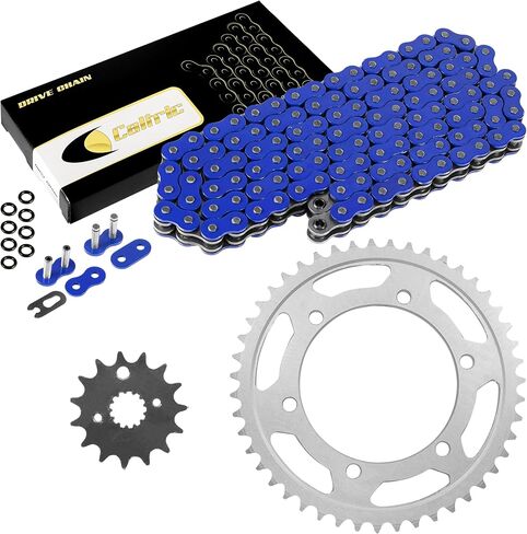 Caltric Blue O-Ring Drive Chain & Sprockets متوافقة مع Yamaha YZF600R YZF-600R YX600R YZ600R 1995-2007 in Saudi Arabia