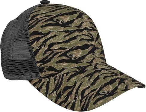 Limpac Tiger Stripe Camo Mesh Hat Baseball Cap for Men and Women, Adjustable Cooling Breathable Quick Dry Outdoor, Black in Saudi Arabia