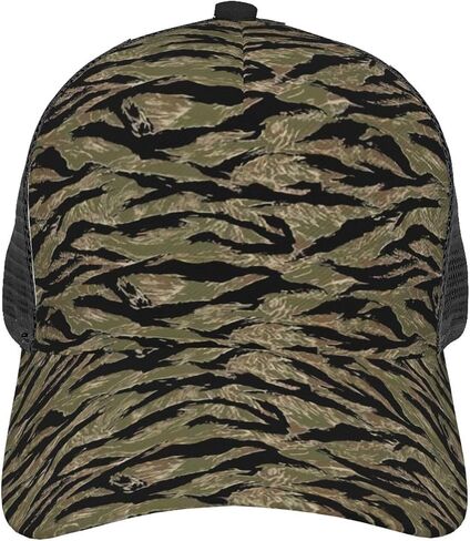 Limpac Tiger Stripe Camo Mesh Hat Baseball Cap for Men and Women, Adjustable Cooling Breathable Quick Dry Outdoor, Black in Saudi Arabia
