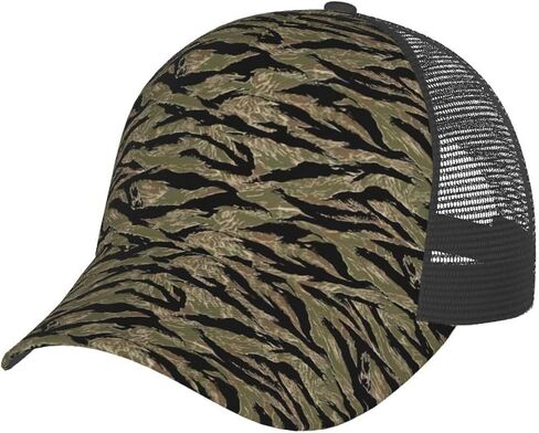 Limpac Tiger Stripe Camo Mesh Hat Baseball Cap for Men and Women, Adjustable Cooling Breathable Quick Dry Outdoor, Black in Saudi Arabia