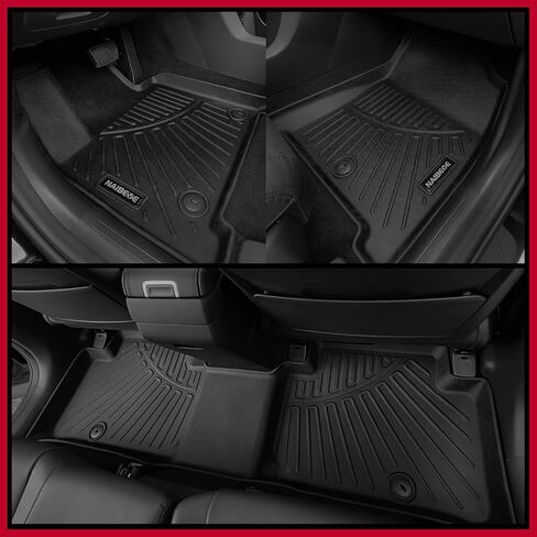 Naibeve Floor Mats for 2021 2022 2023 2024 2025 Toyota Venza-All Weather for Toyota Venza Floor Mats Liners 2 Row & Cargo Liner & Seats Back Cover(Floor Liner+Backrest Mats+Trunk Mat) in Kuwait