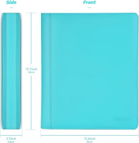 9 Pocket TopLoader Binder, Holds 360 3"x4" Toploader Hard Cases, Sleeves Card Collection Binder, 20 Double Sided Pages, Compatible with Trading & Sports Holder - Blue in Kuwait