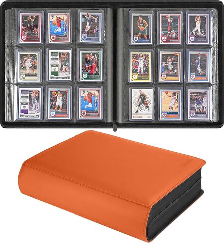 9 Pocket TopLoader Binder, Holds 360 3"x4" Toploader Hard Cases, Sleeves Card Collection Binder, 20 Double Sided Pages, Compatible with Trading & Sports Holder - Blue in Kuwait