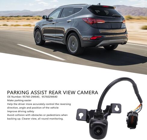 Backup Camera for Santa Fe Sport 2017-2018, Car Rear View Camera, Parking Assist Camera, 95760 2W640 Reverse Camera, Improved Rear Visibility and Driving Safety in Saudi Arabia