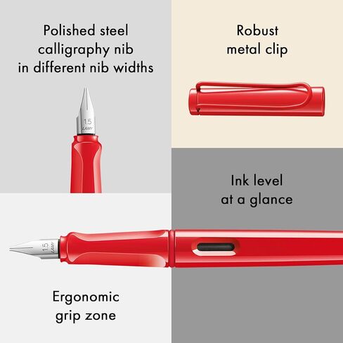 LAMY 1.1mm Nib Joy AL Fountain Pen, Black/Silver (L11-1.1) in Kuwait